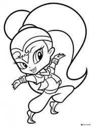 Shimmer in a magical pose Coloring Sheet