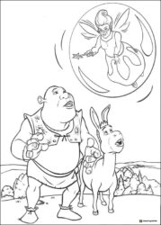 Shrek Donkey and Fairy Godmother in bubble