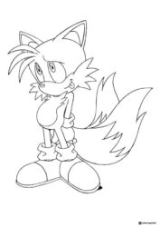 Shy Tails character coloring page