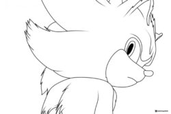 Side Profile of Shadow Coloring Page