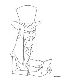 Sir Pentious Coloring Page Reading Book