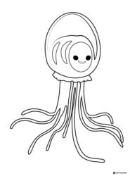 Smiling jellyfish Octonauts coloring page