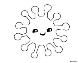 Smiling microbe Octonauts coloring page