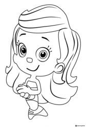 Snail in postal hat holding box coloring page