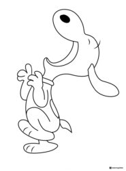 Snoopy Coloring Page Howling Upwards
