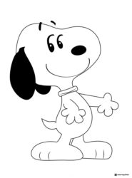 Snoopy Coloring Sheet with a Big Smile