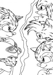 Sonic 3 Villains Divided Coloring Page