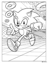 Sonic Giving Thumbs Up While Running with Rings Page