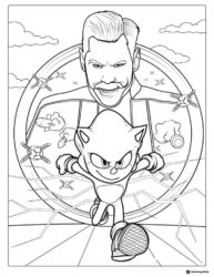 Sonic and Dr. Robotnik Coloring Page