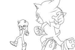 Sonic and Shadow Battle Coloring Page