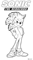 Sonic the Hedgehog Movie Coloring Page