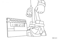 Sonics Legs and Clapperboard Coloring Sheet