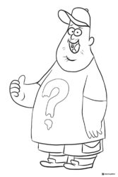 Soos Ramirez Coloring Page Thumbs Up