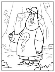 Soos Ramirez Coloring Page in the forest
