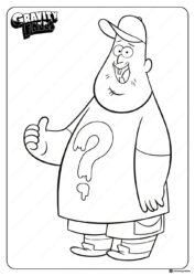 Soos Ramirez Coloring Page with a question mark
