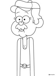 Soos Ramirez with puffed cheeks coloring page