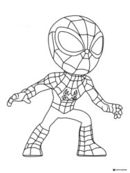 Spidey Ready Stance Coloring Page