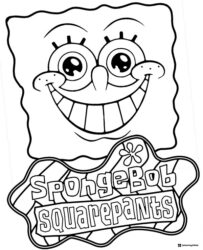 SpongeBob SquarePants logo and smiling face