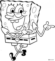 SpongeBob SquarePants winking and pointing