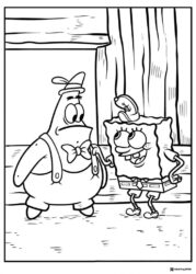 SpongeBob and Patrick Coloring Sheet together