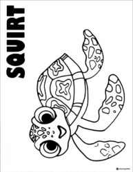 Squirt the Turtle Coloring Sheet