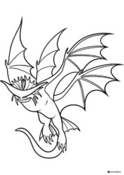 Stormfly Nadder dragon flying coloring page