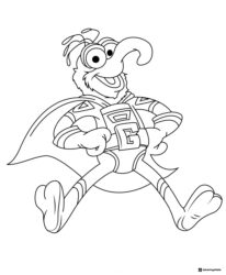 Super Gonzo in costume coloring page