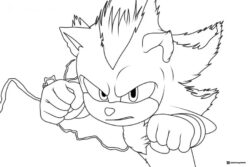 Super Shadow the Hedgehog Coloring Page