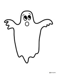 Surprised Ghost Coloring Page