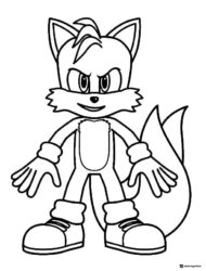 Tails Coloring Page Standing