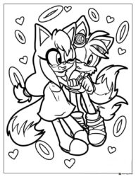 Tails and Girl Fox Coloring Page