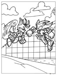 Tails and Shadow Battle Coloring Page