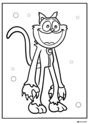 Tall CatNap monster standing with circles 1