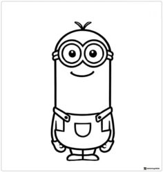 Tall Minion Full Body Coloring Sheet