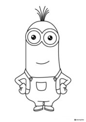 Tall Minion Standing Coloring Page