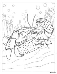 Tamatoa Coloring Page a smiling crab underwater with bubbles