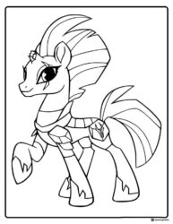 Tempest Shadow in armor coloring page