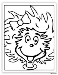 The Grinchs Face Close up Coloring Sheet