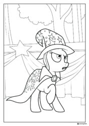 Trixie Lulamoon with wizard hat coloring page