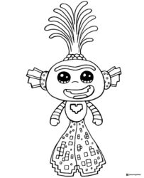 Trolls King Thrash playing guitar coloring page