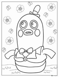 Trolls Mr. Dinkles in a top hat and bow tie