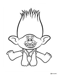 Trolls smiling with arms wide open coloring page