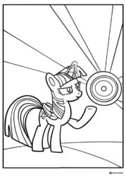 Twilight Sparkle with magical orb coloring page