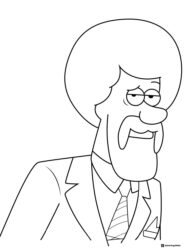 Tyler Cutebiker Coloring Page in a suit
