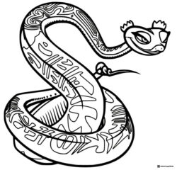 Viper from Kung Fu Panda Coloring Sheet