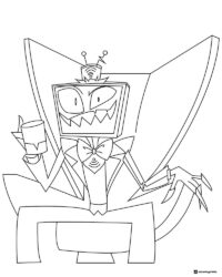 Vox Coloring Page Holding Drink