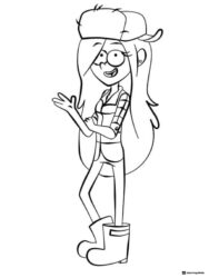 Wendy Corduroy Coloring Page Waving