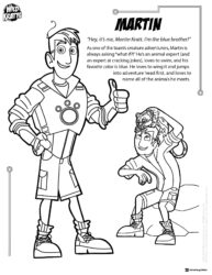Wild Kratts Martin Kratt character sheet coloring page