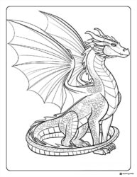 Wings of Fire Adult Dragon Coloring Page