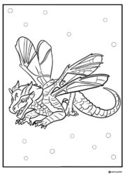 Wings of Fire Baby Dragon Coloring Page